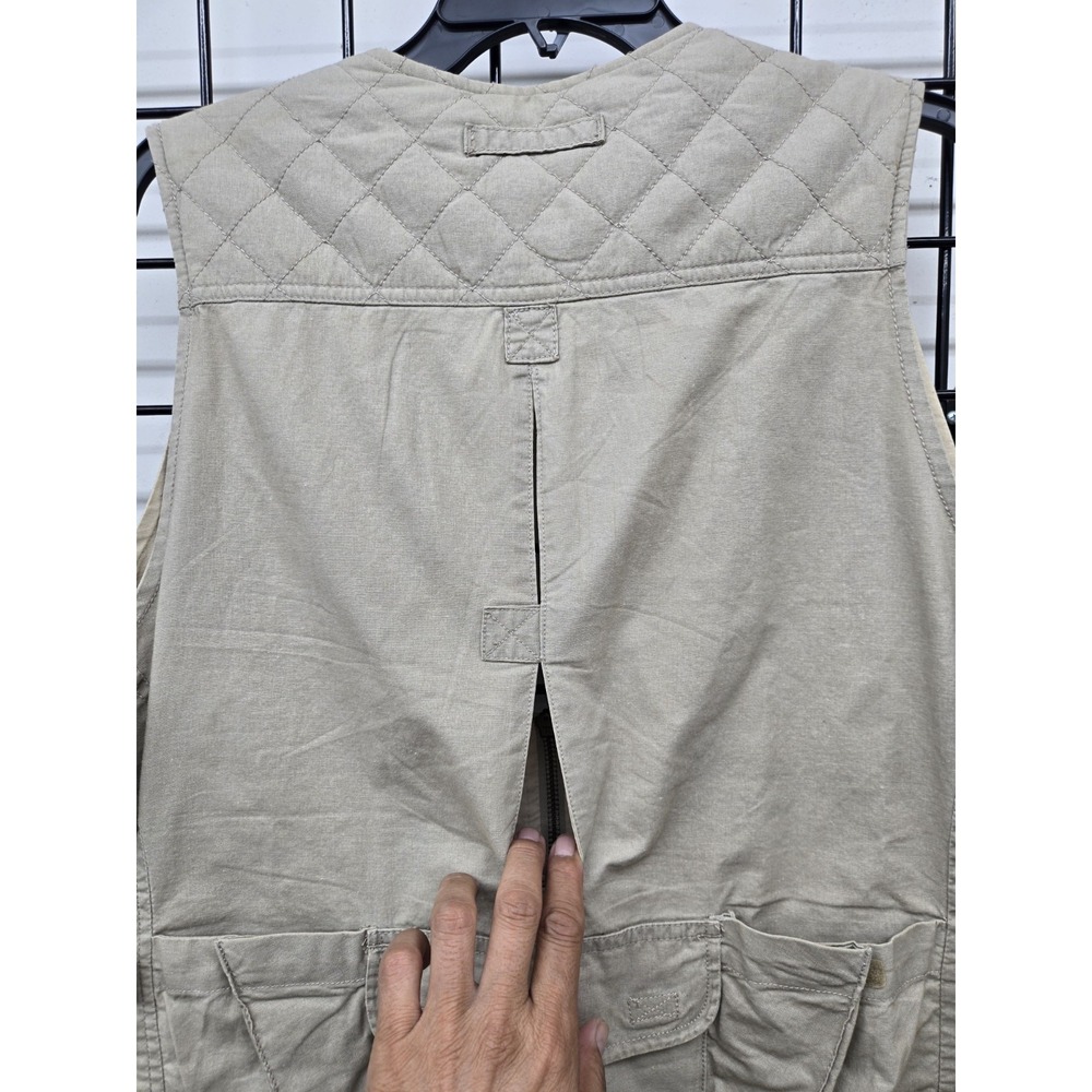 Royal Robbins Men's Large‎ Khaki Utility Vest Outdoor Travel Hunting Zip Up - Picture 11 of 16